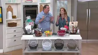 Gourmet Basics by Mikasa Set of 3 Centerpiece Baskets on QVC