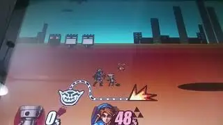 Training with link In super smash flash 2. (I'm chibi-robo.)  Also hi, @Slime_Games-p6y