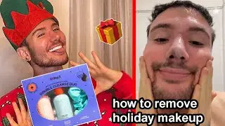 How to Double Cleanse & Remove Makeup properly for the Holidays! 🎁  (Bubble Skincare)