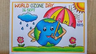 World Ozone Day Poster Drawing easy| Ozone Day Poster| How to draw World Ozone Day Drawing Easy step