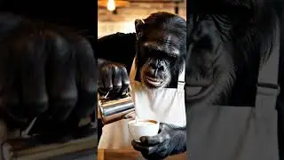 😂☕ #OrangutanBarista #KopiBangBulat #MalaysiaFunny #KopiOrangUtan #ComedyWildlife #ShortViral
