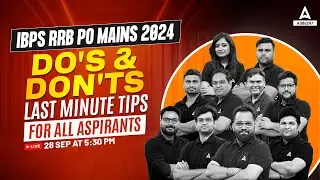 IBPS RRB PO Mains Last Minute Tips & Tricks | RRB PO Mains Do's & Dont's | Full Details