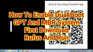Dual Boot GPT And MBR Partition Pendrive Using Rufus Tool