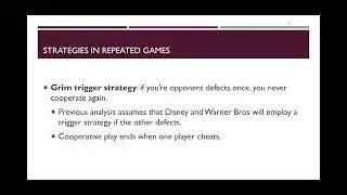 Strategies in Repeated Games