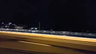 Kenneth F. Burns Bridge lit up for Christmas!