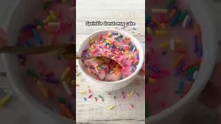 Easy sprinkle donut mug cake