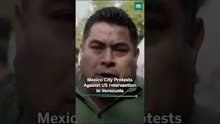 В Мехико протестующие вышли на марш и сожгли чучело Трампа, осуждающее военное вмешательство США ...
