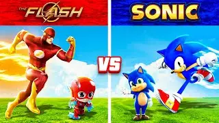 FLASH Family vs. SONIC Family In GTA 5! (GTA 5 RP Mods)