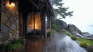 Дождливая ночь у домика у озера | Уютный сон под звуки мягкого дождя 🌧️