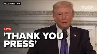 Trump asks press to leave before governor's breakfast