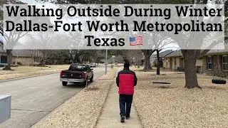 Walking Outside During Winter in Dallas-Fort Worth Metropolitan Area in Texas