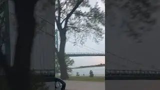 Ambassador Bridge 🌁 #trending #sunset #viralmusic #viral #travel #downtown #canada #windsor #river