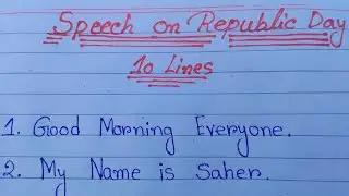 Speech on republic day in 10 lines//10 line speech//republic day speech