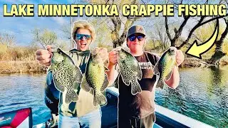 2025 GIANT CRAPPIE FISHING LAKE MINNETONKA | SHALLOW WATER CRAPPIES!!!