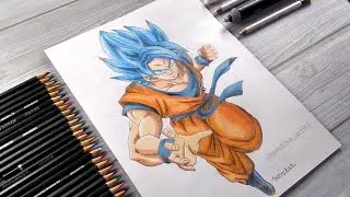 Goku (Dragon Ball Super) Drawing With Tips | Timelapse Video | Artdraw