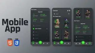 Mobile App Using HTML and  CSS  | Glassmorphism Effect CSS | Navigation Menu Indicator