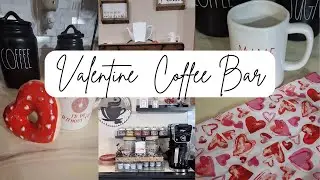 Restock Your Winter Coffee Bar With Valentine's Day Flair! #coffeebar  #valentinedecor
