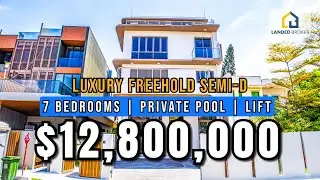Rare 7-Bedroom Freehold Semi-D  | Private Lift, Pool & 10,000+ Sqft of Space | @LandedBroker
