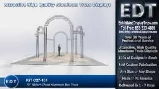 Kit C27-104 Modern Truss Trade Show Structure with Arches for Company Banner Display