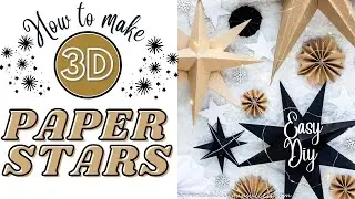 3D paper stars easy step by step tutorial | Origami paper stars