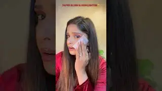 Trying Viral PAPER BLUSH & HIGHLIGHTER 😱🤯 || #ashortaday #trending #viral #shorts #youtubeshorts