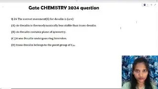 GATE Chemistry 2024 pyq (Q.26)