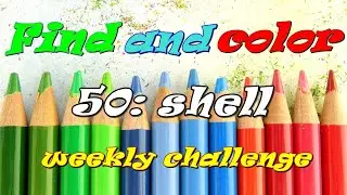 Find and Color challenge week 50: shell/ Adult coloring
