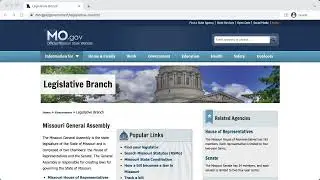 Missouri Legislature Video 1 - Introduction to General Assembly