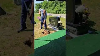 Graveside Cremation Burial, full video on my page. #cemetery #funeral #cremation #Urn #vaultmen