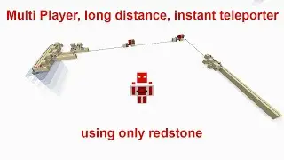 Multi Player, long distance, instant redstone teleporter | RQTSTEIN