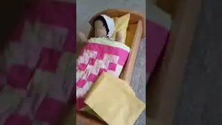 Camden Rose Cherry Doll Bed and Doll Cradle