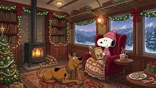 Snoopy’s Cozy Winter Book Night ❄️✨ Gentle Jazz for Reading & Study Focus 📚🎶