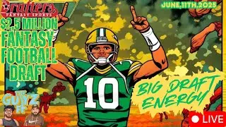 🚀$2.5 MILLION Fantasy Football Draft LIVE!