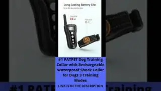 #1 PATPET Dog Training Collar with Rechargeable Waterproof Shock Collar for Dogs 3 Training Modes
