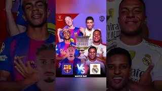 Real Madrid Vs Barcelona official lineup for Super Cup final 🔥🥅⚽ #football #barcelona #realmadrid