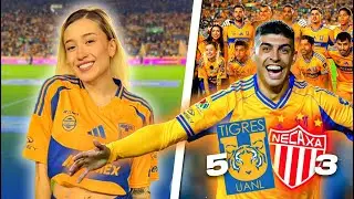 GOLEADA + FOTO CON JUGADORES DE TIGRES +HAT TRICK DE BRUNETTA | Tigres(5) vs Necaxa(3)|Dare Esparza