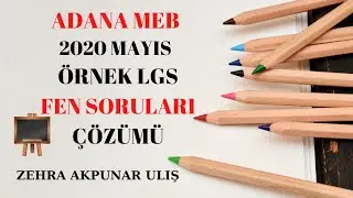 Adana/MEB Mayıs 2020 LGS Fen Bilimleri Çalışma Soruları Çözümleri