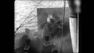 1899/1900 - Unidentified: &ldquo;Naval gunnery exercises by British Royal Navy personned aboard a warship&rdquo;