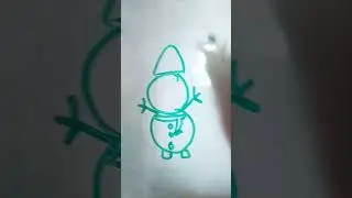 snowman from number 8 #viral #drawing #snowman #ytshort #narjisandamenahcraft