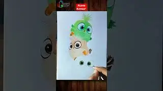Cute Angry birds Drawing #shorts #art #viral #viralshorts #satisfying #fun #artist #angrybirds