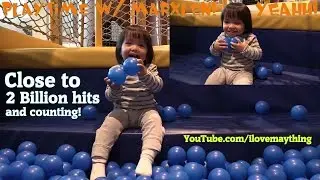 Indoor Playground Playtime with Maya and Marxlen! Kiddie Slides, Pool of Plastic Balls, etc.....
