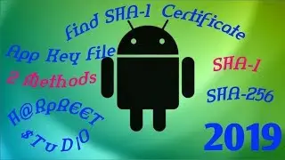 2019 Find SHA1 in Android Studio | SHA1 Certificate in android studio | 2 Methods
