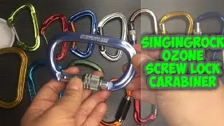 DETAIL CARABINER SINGING ROCK OZONE SCREW LOCK