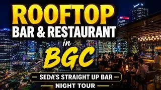 Manila Rooftop Bar Overlooking BGC Skyline | Straight Up Bar Seda Hotel BGC | Romantic Skyline View