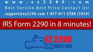 Form 2290 Online Filing 2019-2020 | E-File HVUT Form 2290 With Ez2290.com
