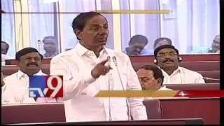 CM KCR satires on T-Cong leaders in Legislative Council - TV9