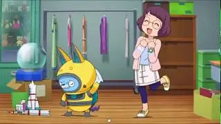 Yo-kai Watch: Hailey Anne draws on Usapyon's helment