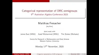 (20min) Categorical representation of DRC-semigroups