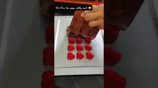 Raspberry jelly using heart  💕 and flower, 🌸 moulds #shorts