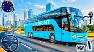 Blue Passenger Bus Driving Game | Real Ultimate Bus Simulator Gameplay 2025